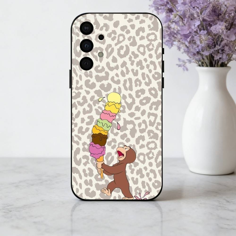 

M-Mokey C-Curious-S G-Georges Phone Case For Samsung Galaxy A73,A72,A71,A70,A53,A52,A51,Soft Silicone Black Cover Samsung a32 5g