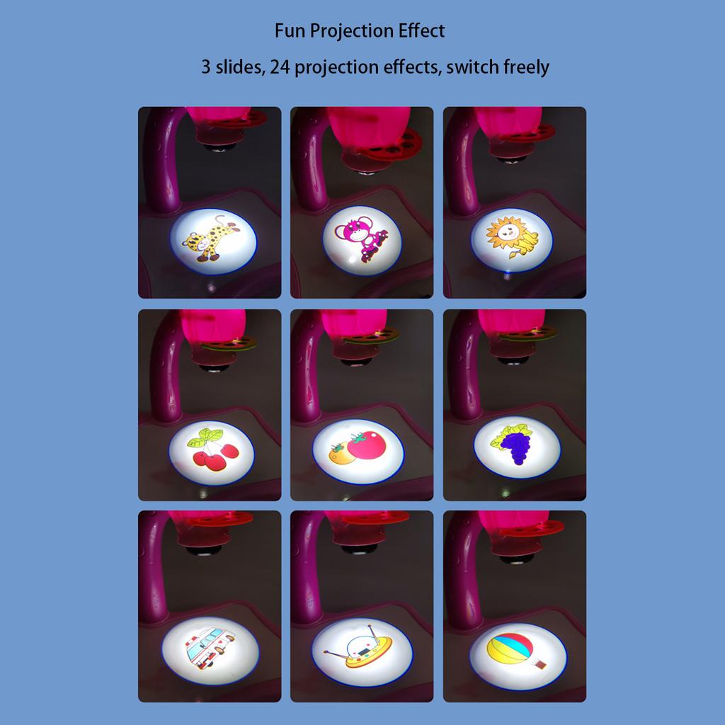 Multi Functional Projection Drawing Table, Children'S Early Education Learning Puzzle Graffiti Projection Drawing Board Toy