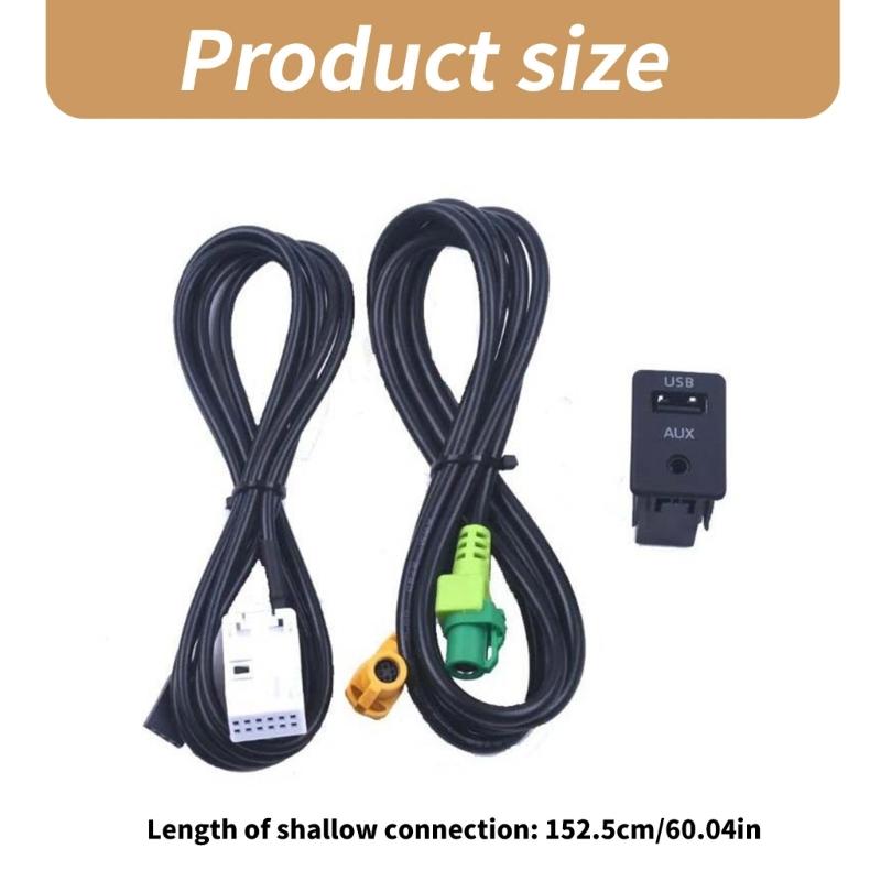 Car Audiophiles Streaming Cable, Wireless Connectivity With USB And 3.5mm Aux Input Adapter For F18 E12 F02 F03 E91 E93