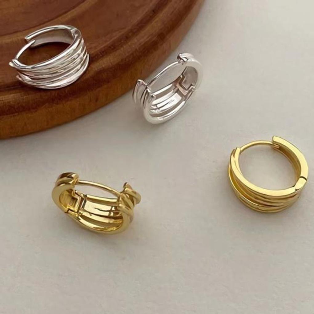 Women's Pastry Bold Base Earrings 2 Colors