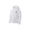 Giacca in Cotone con Cappuccio e Coulisse con Logo a Lettera Stampato da Donna Giacca Bianca CD9044-100