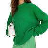 Solid Color, Round Neck, Thick Sweater, Women's, Autumn and Winter New Products, Loose Fitting, Long Sleeved, Pullover Knitted Sweater