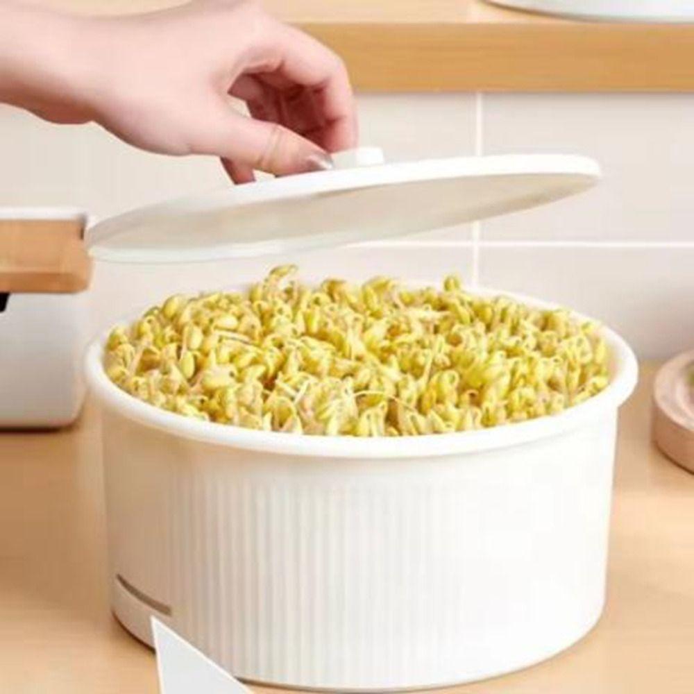 Plastic Bean Sprout Nursery Pots Split Structure Ventilated Healthy Food Sprouter Stackable Non Toxic Hydroponic Germination Pot