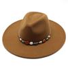 British Style Hat 9.5Cm Large Edge Woolen Top Hat Men'S And Women'S Warm Fringed Jazz Hat