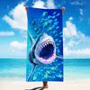 Mikrofibrowy Ręcznik Plażowy z Nadrukiem Delfinów, Miękki Chłonny Ręcznik Basenowy, Odporny na Piasek Ręcznik do Pływania, Niezbędniki Plażowe, Artykuły Podróżne