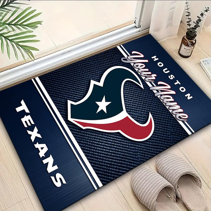 Custom Name Rug Basketball Texans Logo Area Rug Suitable for Indoor And Outdoor,Carpets for Homes, Offices,Living Rooms,Home Decor,Christmas Gift