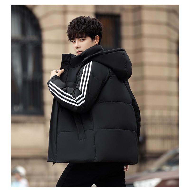 Mens Winter Down Jacket Stand Collar Short Casual White Duck Warm Coat Fashion Urban Style