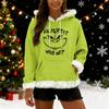 Women's Christmas  print contrasting loose casual hoodie