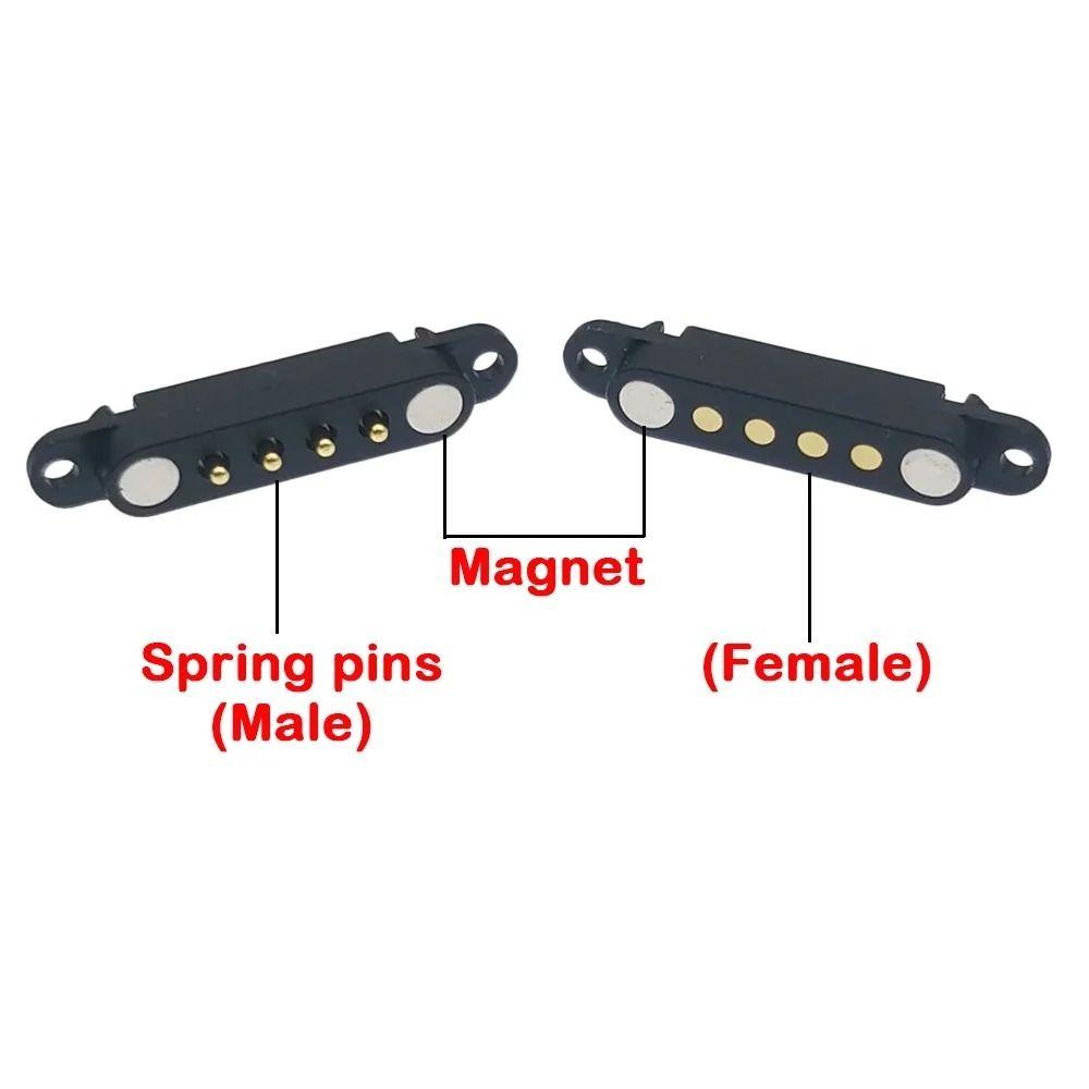 2Pin 3Pin 4Pin 5Pin DC Magnetic Pogo Pin Connector 2A Magnetic Contact Connector