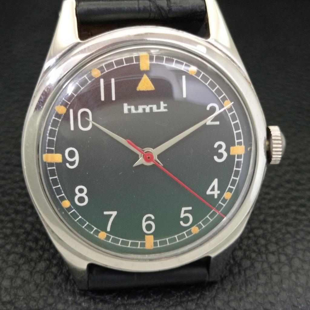 INDIAN VINTAGE HMT HAND-WINDING MENS BROWN COLOR DIAL WATCH A702820-1 R211-a702820