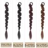 HAPVITAL Hair Braided Dance Ponytail Twin Braided Hair Birthday Kids Extensions, Wig, Extensions, 50cm, Wig, Tail, Extensions, Extensions, Costume,