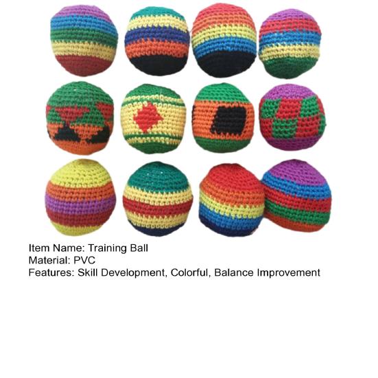 Colorful Crochet Footbag Sack Balls Soft Textured Beanbags for Kids Hand-Eye Coordination Outdoor Group Games Party Favors Kindergarten Sports