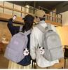 Cartoon Print Cute Bear Unisex Laptop Backpack For College High School Students Waterproof Nylon Material
