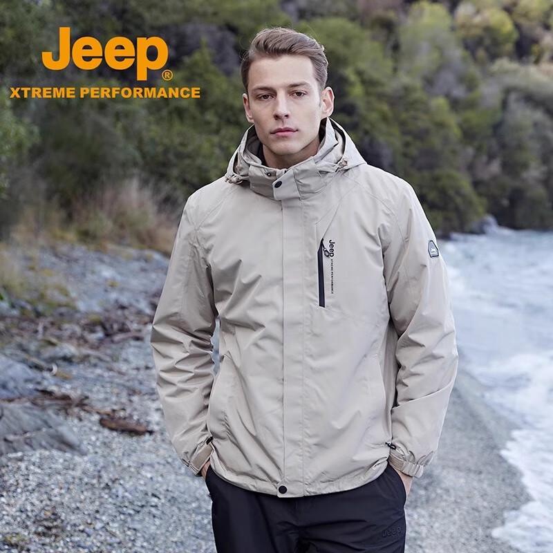 JEEP 2024 Men's 3-in-1 Fleece Lined Outdoor Jacket
