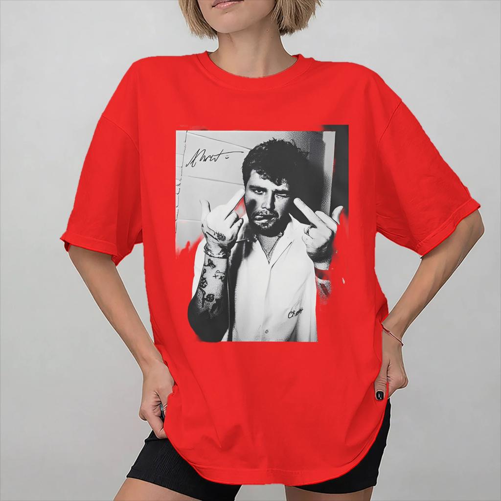 Unisexs Womens Alex Warren Face Funny Tour Shirt Pure Cotton Graphic TShirt Top Clothing