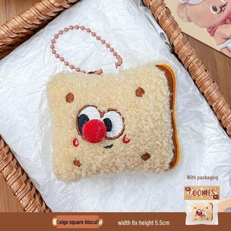 Plush Food Doll Charms: Cute Keychain Ornaments with Squeaky Small Dolls