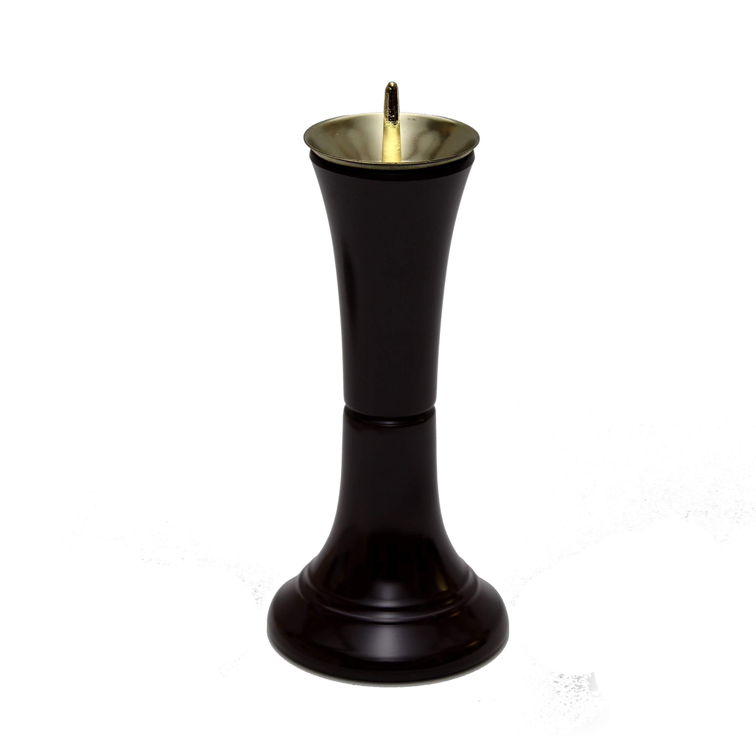 

Buddhist altar candle holder, brown, 1 piece