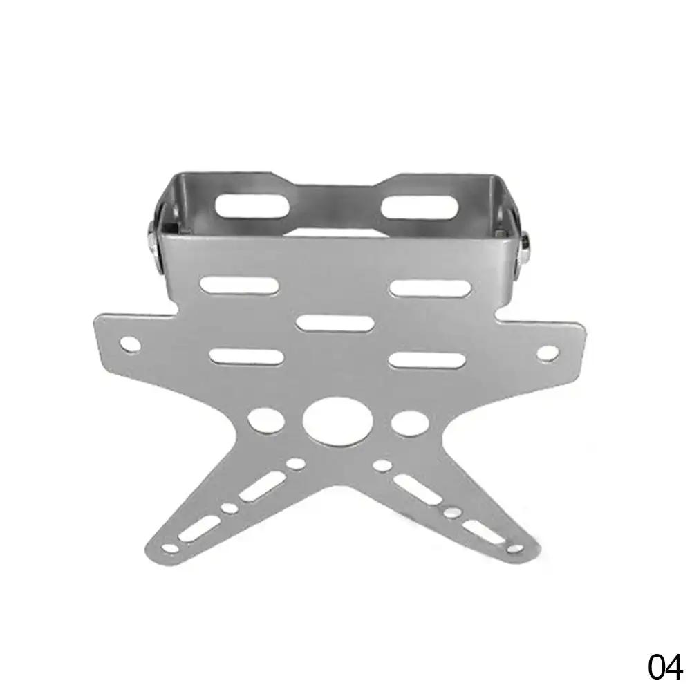 Electroplate Aluminum Alloy Motorcycle Rear License Plate Frame Motorbike Bracket Scooter Adjusted Number Plate Holde