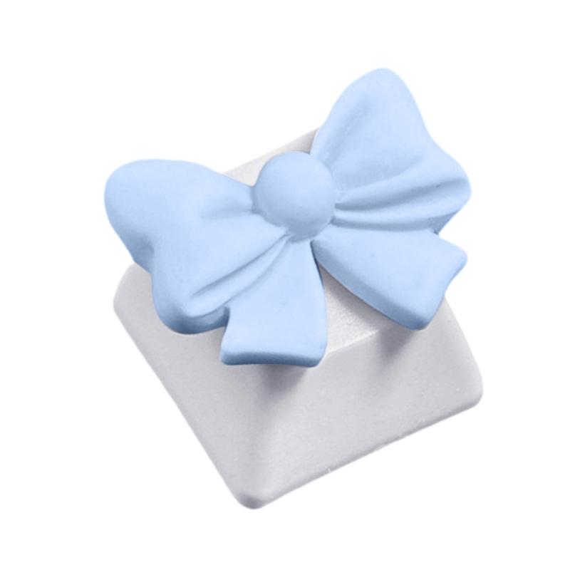 

3D Mechanical Keyboards Creative Resins Bowknot Gamer Keyboards Keycaps for Office Decompression светло-синий