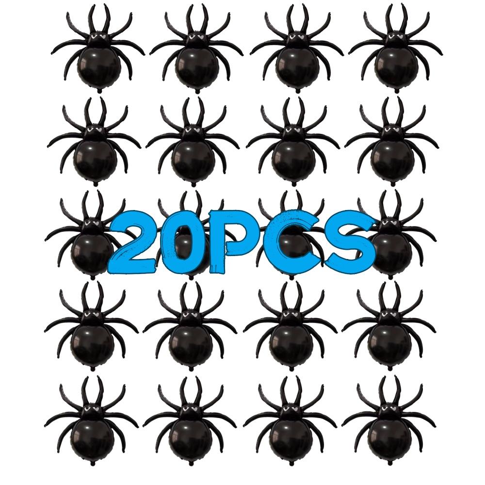 30pcs Halloween Large Spider Balloon Black Wall Decoration Halloween Foil Balloon for Photo Prop Party Trick Joke Decor Supplies