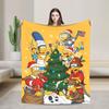 Christmas Family Fun Cozy Holiday Blankets The S-Simpsons Warm Soft Pattern Plush Bedding Throws For Bedroom Bedspread Bed Cover