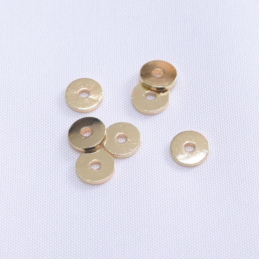 18K Gold Filled 1mm Abstandshalterperlen für DIY Armbänder & Halsketten