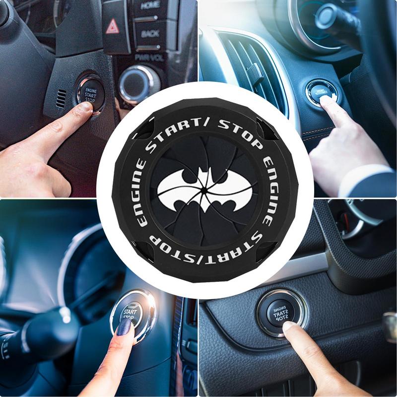 Car Ignition Start Switchs Protective Cover Onekey Start Stop Button Cover Motorcycle Engine StartRing Car Interior Decoration