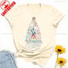 Merry Christmas Nutcracker Squad Christmas Tree Shirt Holiday Ballet Tee Crewneck Casual Style  Allmatch Printed Tshirt Tops