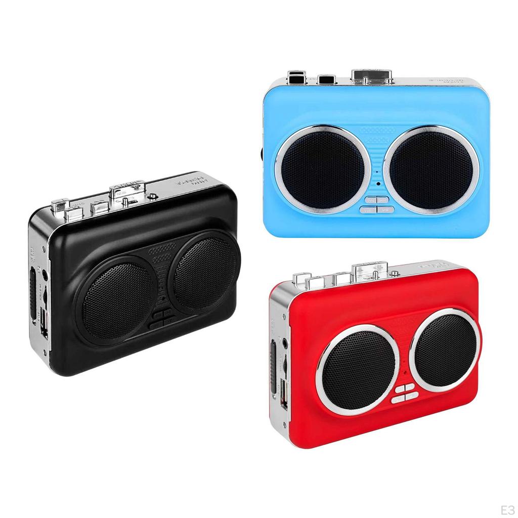Cassette Player Stereo Double Speaker to MP3 Converter USB with Earphone Jack for Living