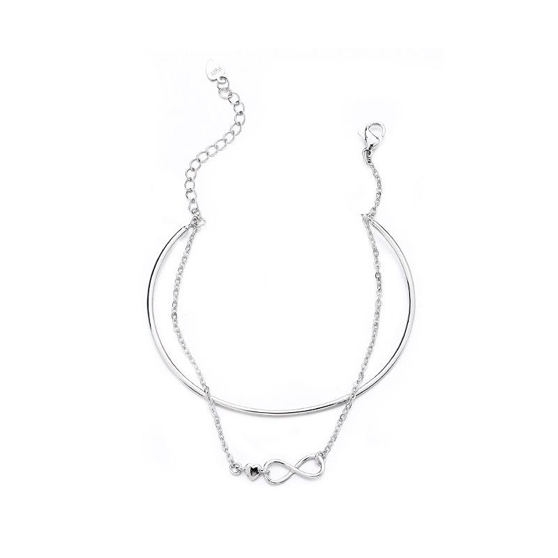 

Вечная любовь Mobius двухслойный браслет бесконечности - подарок на День святого Валентина Copper (Platinum Color)