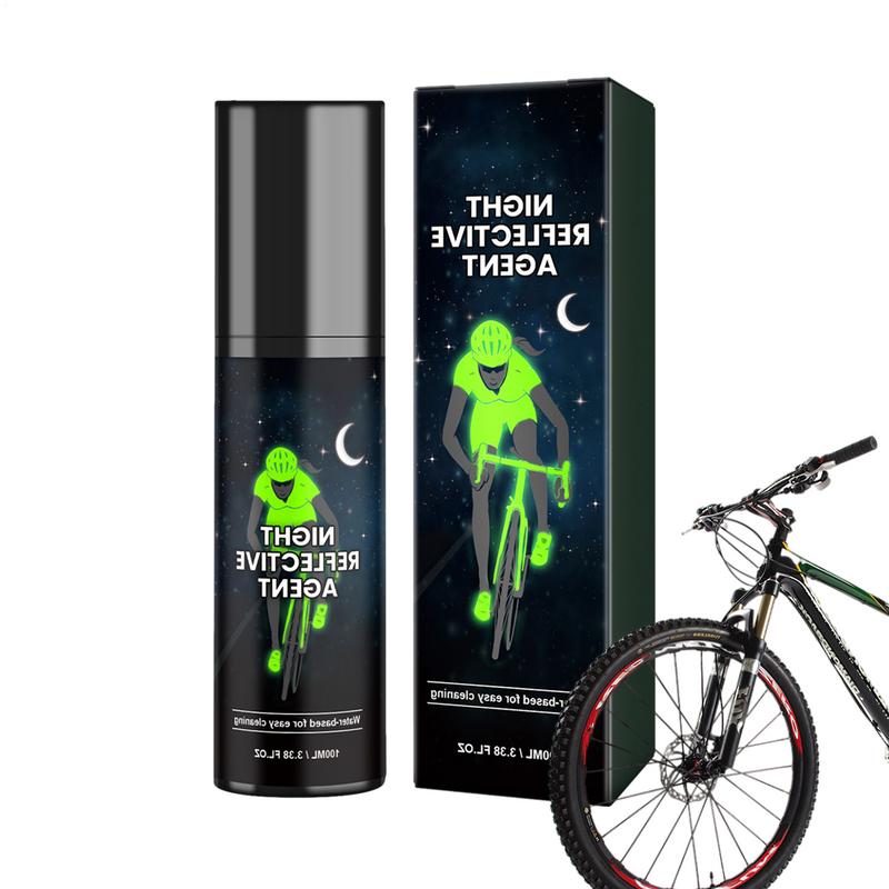 Reflective Spray Paint 100ml Glowing Paint For Bike Night Riding Long Lasting Glow Paint For Clothes Bicycles Skateboards Canvas