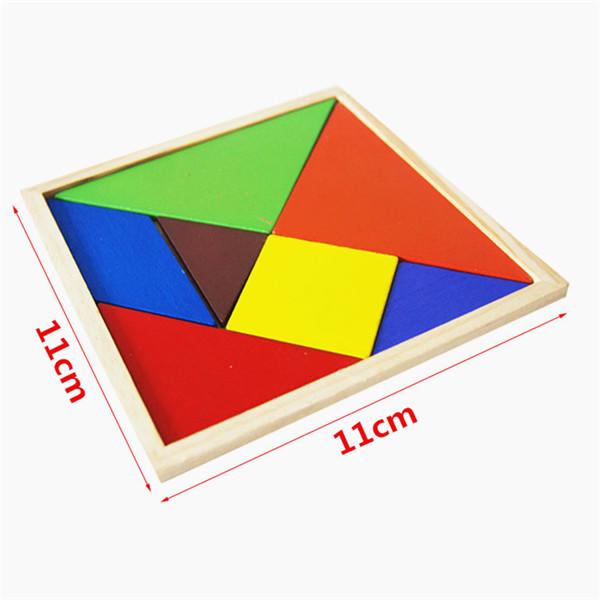 Jucărie din lemn Tangram Brain Teaser Puzzle educațional pentru dezvoltare jucărie pentru copii de calitate superioară