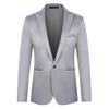 Thin Type Pockets Men Blazer Long Sleeve Single Button Lapel Suit Jacket Male Clothing
