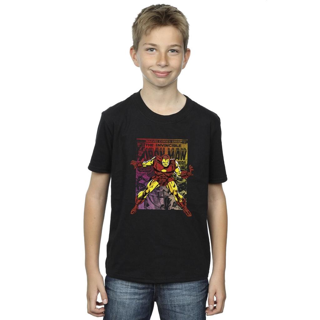 Marvel Boys Iron Man Gradient Comic T-Shirt