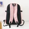 Dreiteiliges Rucksack-Set für Damen im College-Stil, farbiger Block, großes Fassungsvermögen, Rucksack für Schüler, Schulranzen mit Lunchpaket, Stifttasche
