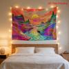 Vibrant Boho Sunset Landscape Tapestry Boho Bohemian Wall Decor Art Print Colorful Room Decoration Festival Style Wall Hanging P