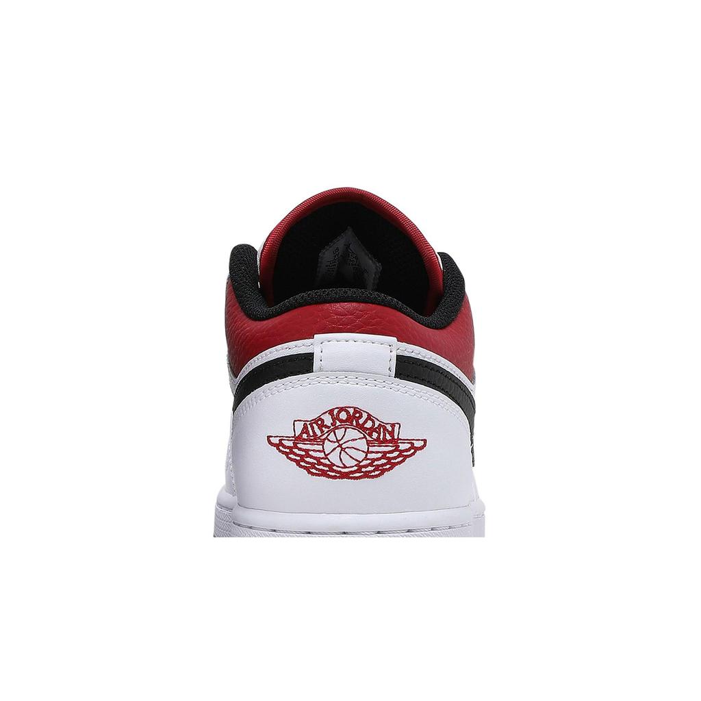 Air Jordan 1 Low Grade School 'White Gym Red' (Unisex) White / Gym Red / Black Kids' Basketball Shoes 553560 118