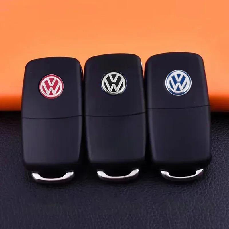 Aluminum Keys Car Remote Key Emblem Sticker For VW GTI Atlas Jetta Touareg Variant Golf Polo Taos Passat Decoration AccessoriesNB1
