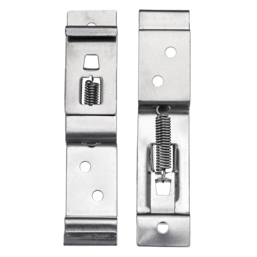 

2 шт. Подпружиненный кронштейн из нержавеющей стали для номерного знака автомобиля, зажимы для держателя рамы автомобиля, зажимы для номерного знака прицепа