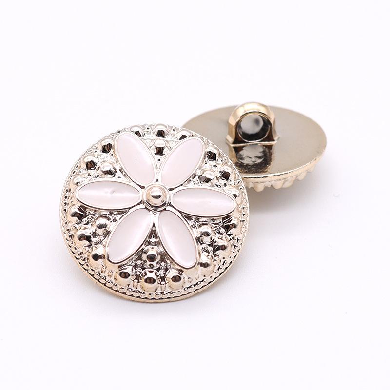 High-End Pearl Plastic Buttons, Women'S Clothes Coat Coat Buttons, Versatile Oil Round Decorative Buttons