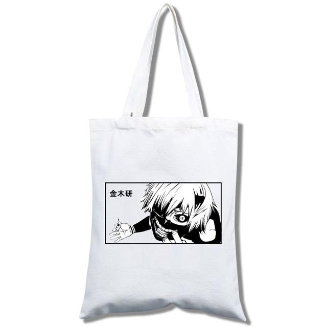 Tokyo Ghoul-bawełniana torba na zakupy, torba shopper, wielokrotnego użytku torby jutowe, torba materiałowa, tissu
