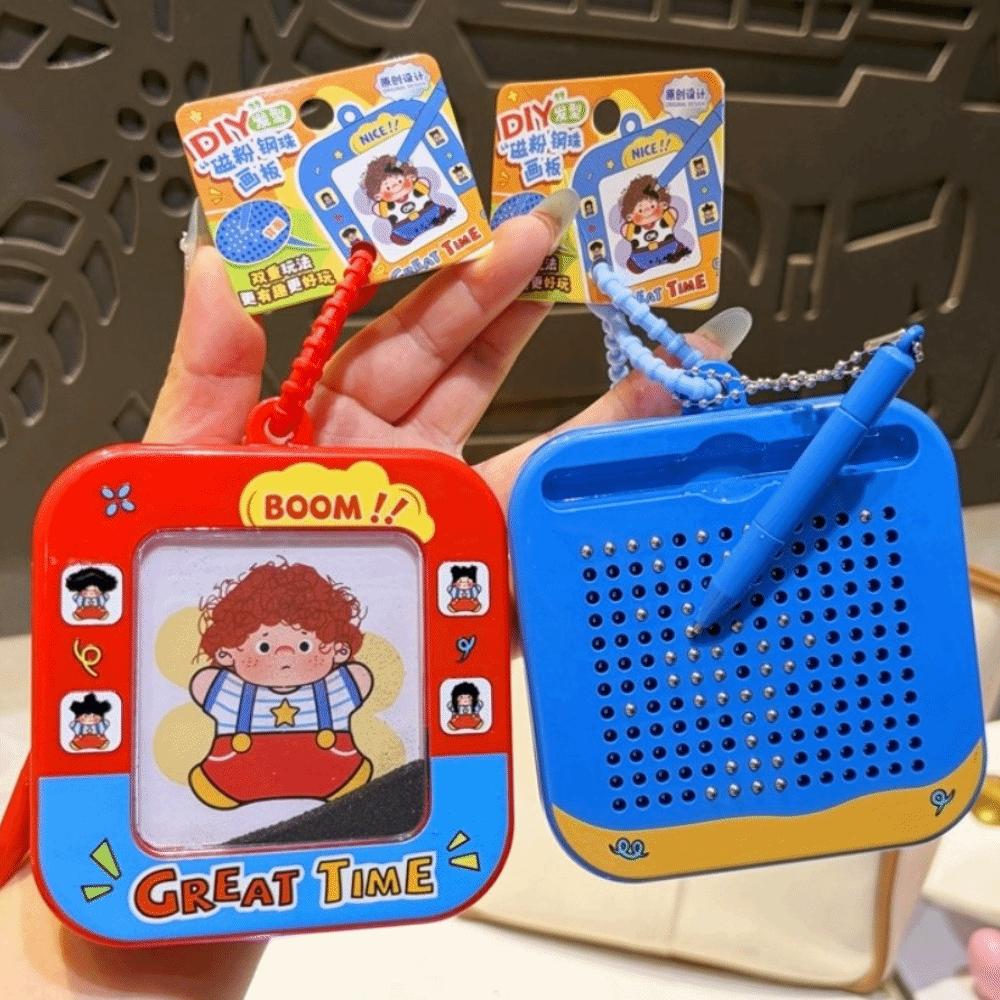 Magnetic Powder Magnetic Bead Board DIY Magnetic Doodle Board Mini Drawing Pad  Keychain Decoration