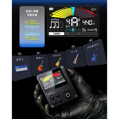 Donner Rechargeable 3-in-1 Digital Metronome Tuner with Rhythm Trainer and Reference Tone Generator for Guitar, Bass, Violin, Ukulele, Piano, Flute, a