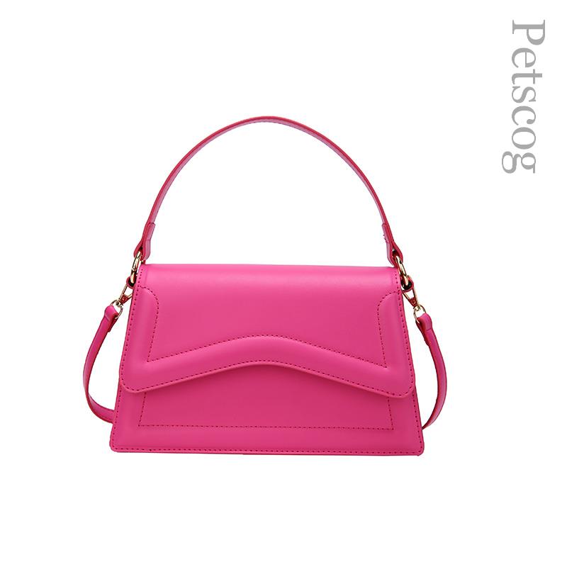 Designer Shoulder Bag Casual Solid Color Leather Small Handbags 2023 New Fashion Women'S Bag Square Flap Crossbody Bags