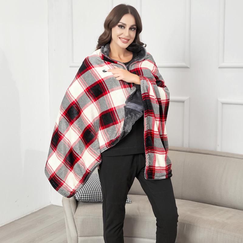 Multifunksjonelt USB-varmeteppe og sjal for kontoret