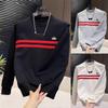 Men's Autumn 2025 Patchwork Embroidery Color Block Hoodie