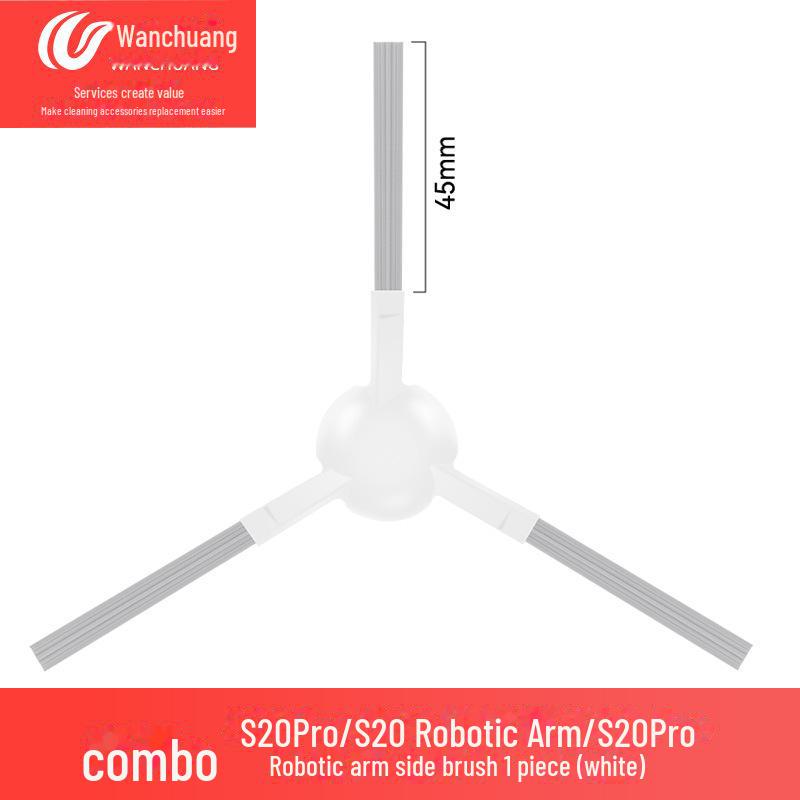Suitable Accessories: Side Brush and Dust Bag for Dreame S20 Pro/S20 Robotic Arm Sweeper