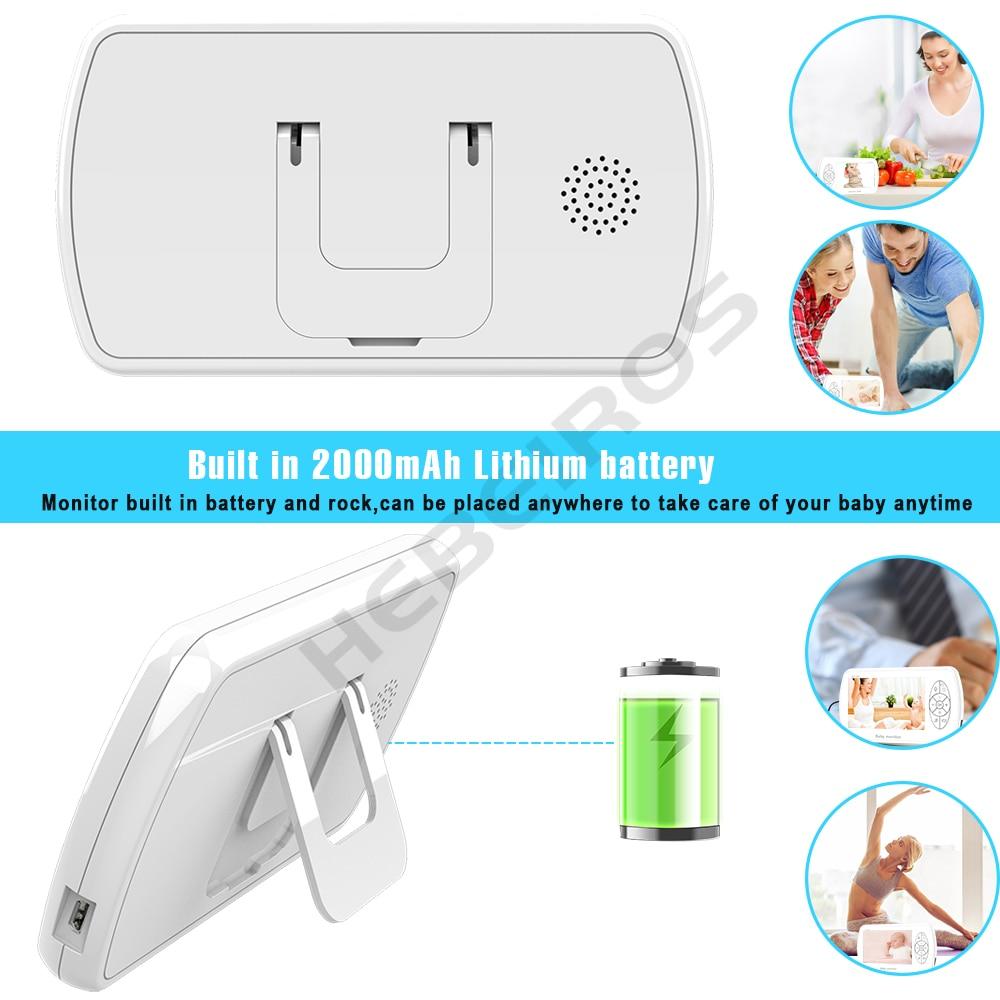 Baby Monitor With Music Talk Back Night Vision 360 PTZ Camera Battery Security Nanny Wifi Camera 4.3 Inch Video 1080PAA