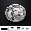 Leyongtu Stainless Steel Divided Round Dinner Plate