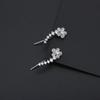 Exquisite Zirconia Flower Stud Earrings: Lightweight, Luxury, High-End Design for Women - 2025 Hot New Style.